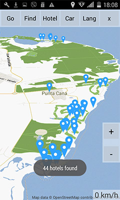 Dominicana and Haiti map app